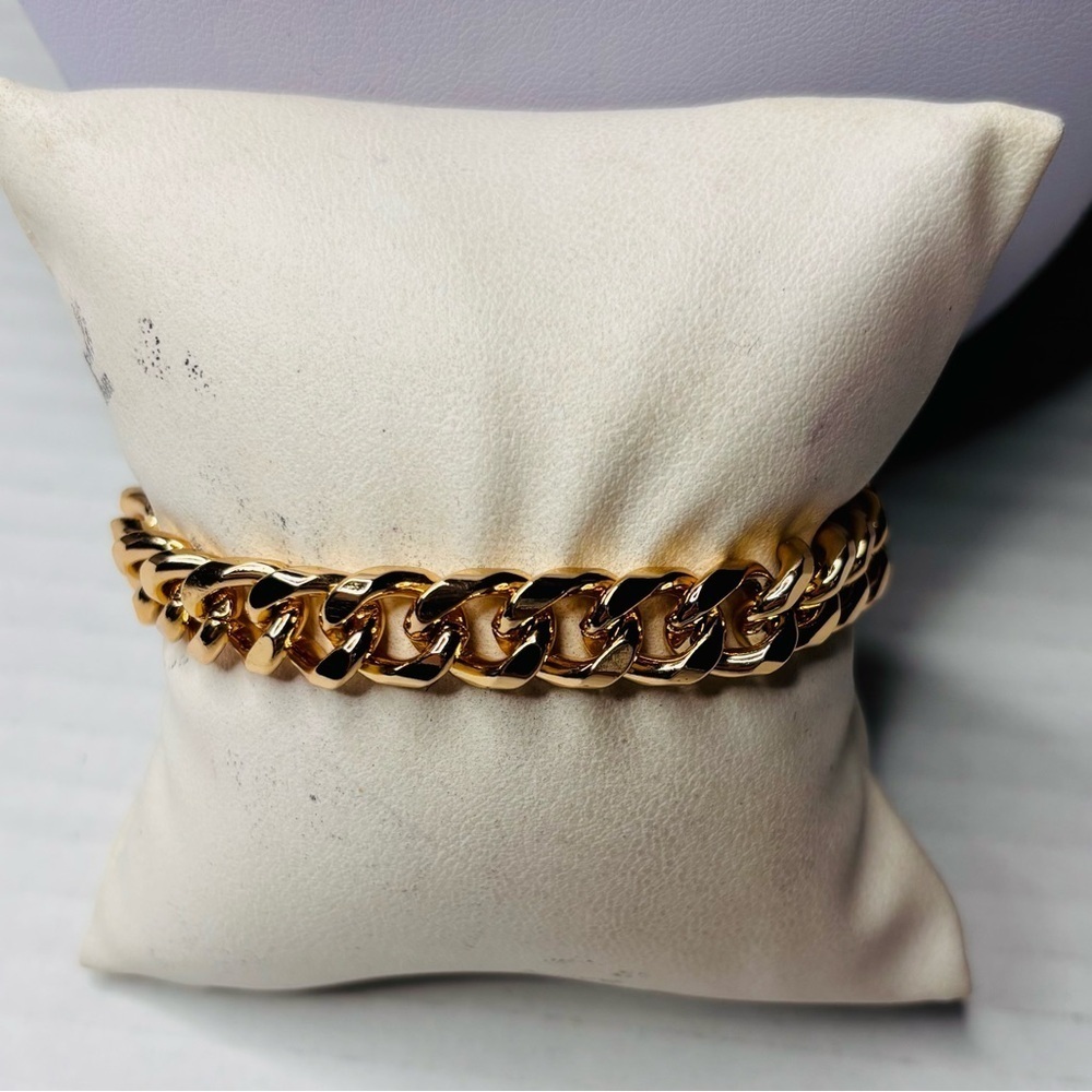 New ETTIKA Gold Starry Charms 18K Gold Plated Chain Link Bracelet - Picture 2 of 8
